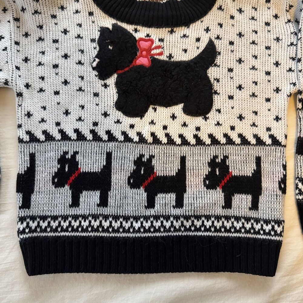 Vintage 1980’s Kids Hot Fudge Scottie Sweater